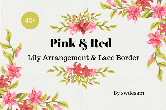 Pink Red Lily Arrangement and Lace Border Review