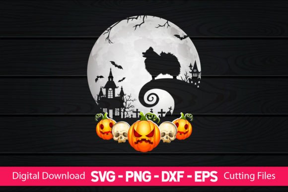 Pomeranian and Moon Halloween Design Review