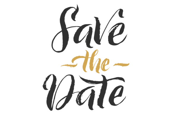 Save the Date Hand Drawn Lettering for Real Embroidery Projects