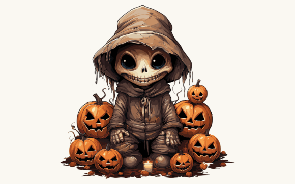 Scary Skeleton Halloween: A Bold Embroidery Design for Creative Projects