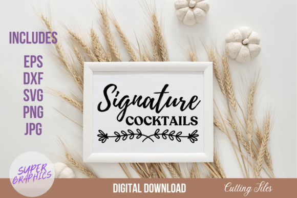 Signature Cocktails Sign SVG Review for Real Embroidery Projects